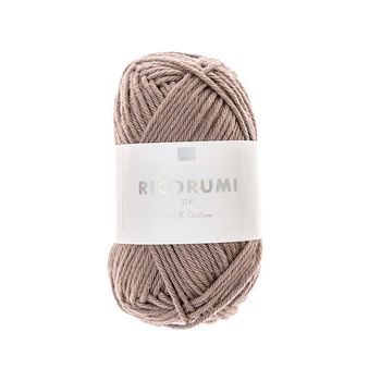 Cotton crochet yarn Ricorumi dk shade 073 pastel brown
