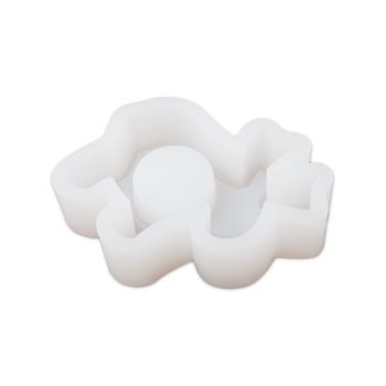 Silicone mould holder for 1 candle with a snowman motif 80x115x40cm