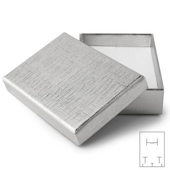 Cutie cadouri pentru bijuterii argintie 93x63x23mm
