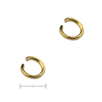 Spojovací kroužek z chirurgické oceli 4 mm v barvě zlata
