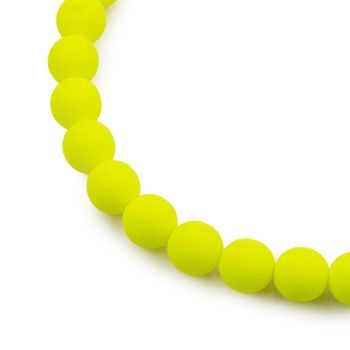 České mačkané korálky Estrela NEON 10 mm žluté