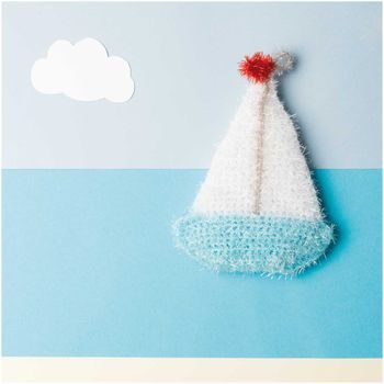 Rico design háčkovacia bambulková priadza POMPON Print ružovo-biela
