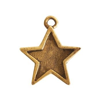 Nunn Design pendant with a setting star 18,5x16mm gold-plated