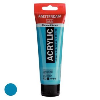 Amsterdam acrylic paint in a tube Standart Series 120 ml 522 Turquoise Blue