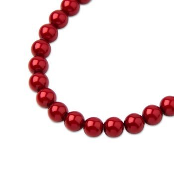 Preciosa guľatá perla MAXIMA 4mm Pearl Effect Red