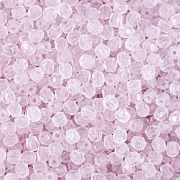 Glass fire polished beads 3mm Light Rosa