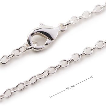 Jewellery chain with 2.5mm link with a clasp in the colour of silver 45cm