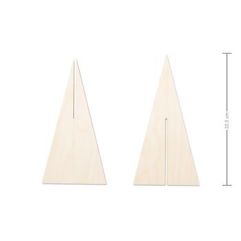 Wooden cutout straight tree 16cm