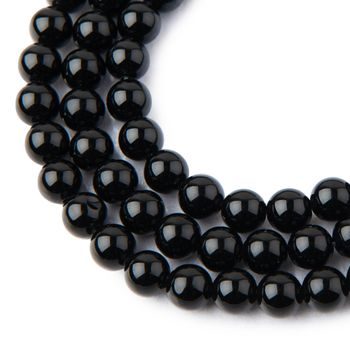 Mărgele din minerale Onyx negru 8mm