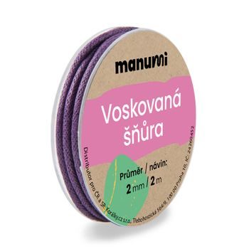 Voskovaná šnúra 2mm/2m fialová