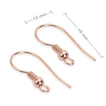 Silver earring hook gold-plated open 18x12mm No.909