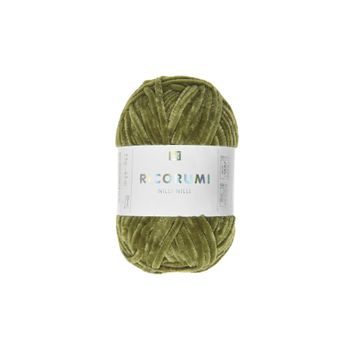 Chenille yarn Ricorumi Nilli Nilli colour shade 020 olive