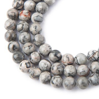 Gray Picasso beads 8mm