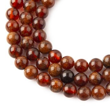 Orange Garnet beads 8mm