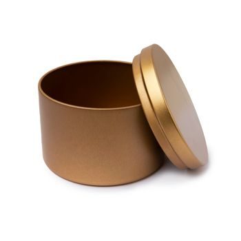 Metal candle container 80x60mm in the colour of gold