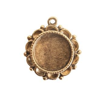 Nunn Design pendant with a setting flower 22x20mm gold-plated