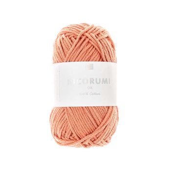 Cotton crochet yarn Ricorumi dk shade 068 papaya