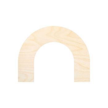 Dřevěný výřez duha plná 22,5cm