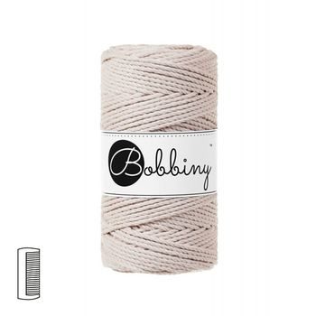 Bobbiny Fir textil Macramé Regular 3PLY 3mm Nude