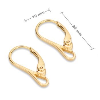 Sterling silver 925 gold-plated earring hook 20x10mm No.612