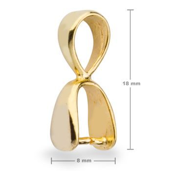 Pendant bail 18x8x5mm gold