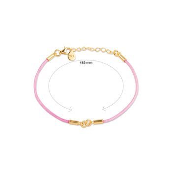 Silver bracelet for a connector pink gold plated No.1169