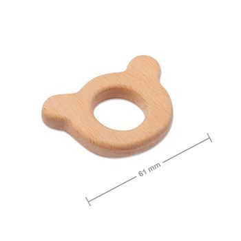 Wooden teether mouse 61mm