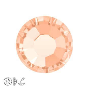 Preciosa MC glue-on chaton roses MAXIMA SS20 Light Peach