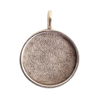 Nunn Design pendant with a setting circle 30x22mm silver-plated