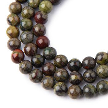 Dragon Blood Jasper beads 8mm