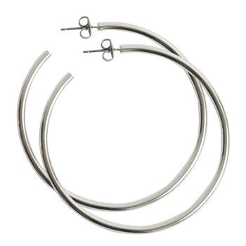 Nunn Design earring hoops 50mm silver-plated