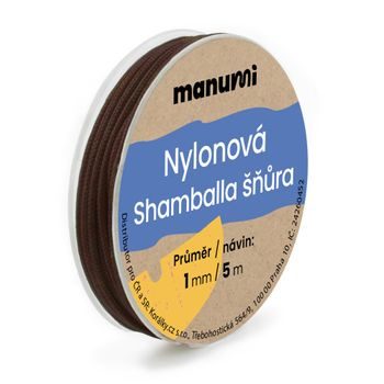 Nylon cord for Shamballa bracelets 1mm/5m brown No.28