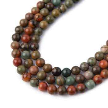 Red Picasso Jasper beads 4mm