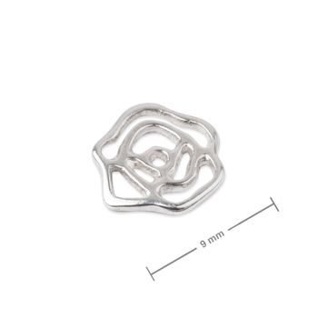 Amoracast connector rose 9mm silver