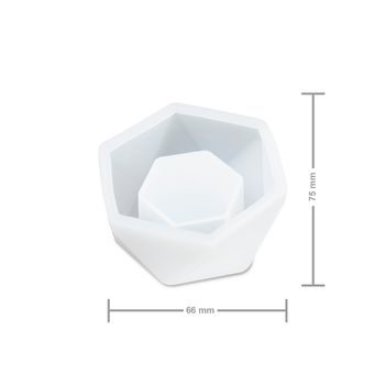 Matriță de silicon pentru turnarea rășinii de cristal doză hexagonală 75x66x37mm