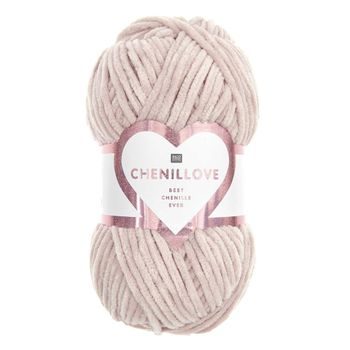Chenille yarn Chenillove colour shade 004 smoky pink