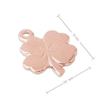 Silver pendant clover rose gold-plated No.849