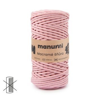 Macramé cord 3mm light pink