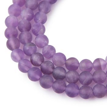 Amethyst AA beads matte 8mm