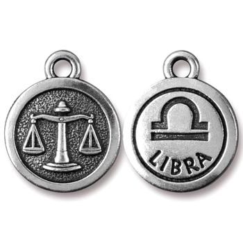 TierraCast pendant Libra antique silver