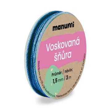 Voskovaná šňůra 1,5mm/3m tmavě modrá