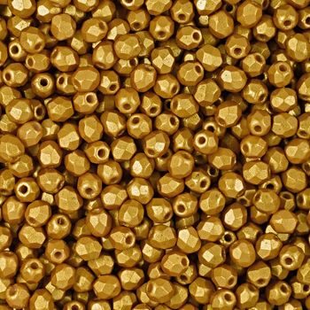 Broušené korálky 3mm Gold Shine Gold