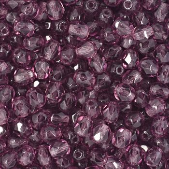 Manumi české broušené korálky 4mm Amethyst