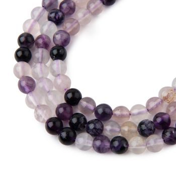 Purple Fluorite beads 6mm
