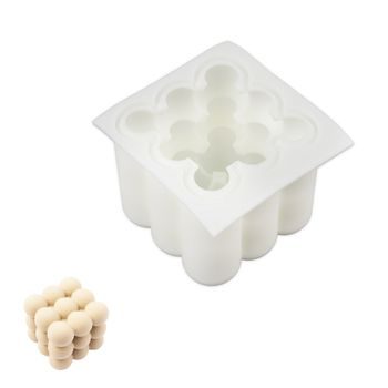 Silicone mould for casting creative clay bubble cube 60 mm