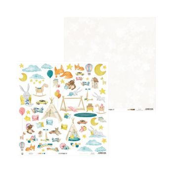 Set of papers with a print BASIC 20 sheets 24x34cm 270g/m²