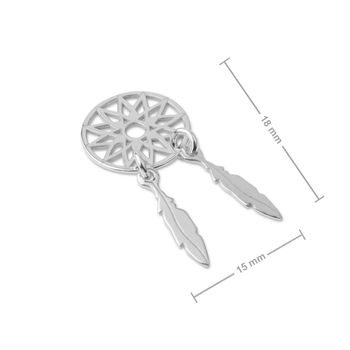 Silver pendant dream catcher No.1112