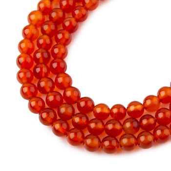 Carnelian Orange beads 6mm
