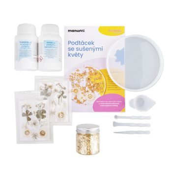 Manumi starter kit Crystal resin coaster with dried flowers