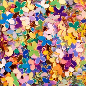 Sequins flowers colourful